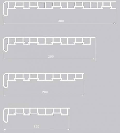 PVC prozorske klupice - dimenzije